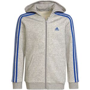 Adidas Essentials 3 Stripes Full Zip Sweatshirt Grijs 5-6 Years