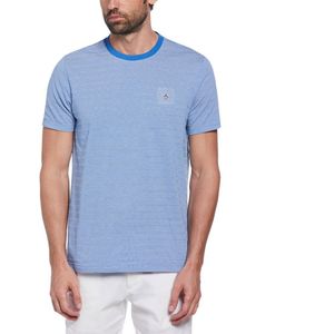 Original Penguin Ao Jacquard Stripe Short Sleeve T-shirt Blauw S Man