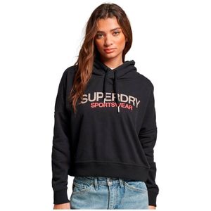 Superdry Sportswear Logo Boxy Hoodie Zwart XS Vrouw