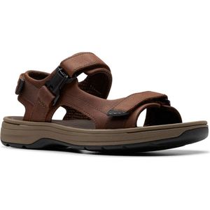 Clarks - Saltway Edge - Sandalen - Donkerbruin - Leer - Lichtgewicht EVA-zool