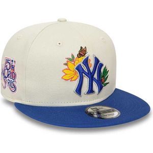 New Era Mlb Floral 9fifty New York Yankees Cap Beige S-M Man