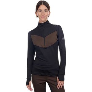 Fischer Asarna Half Zip Long Sleeve T-shirt Zwart S Vrouw