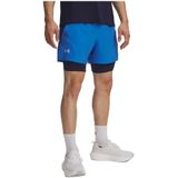 Under Armour - Ua Launch 5 - Sportshorts - Blauw - 2-In-1