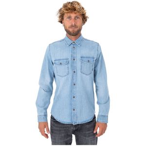 Hurley Oceancare Denim Woven Long Sleeve T-shirt Blauw XL Man