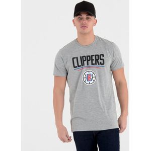 New Era Nba Regular La Clippers Short Sleeve T-shirt Grijs XL Man