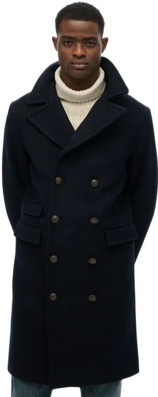 Superdry Merchant Wool Blend Long Jas