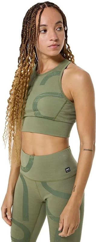 Super.natural - W CAPITAL LOGO LF TOP - Sport-top - Zwart