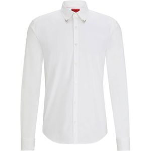 Hugo Ermo 10243670 Long Sleeve Shirt Wit L Man