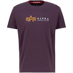 Alpha Industries Label Short Sleeve T-shirt Paars 3XL Man