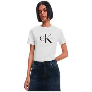 Calvin Klein Jeans Core Monogram Regular Short Sleeve T-shirt Wit 3XL Vrouw