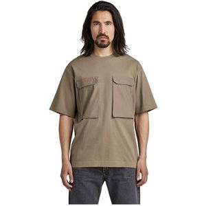 G-star Utility Woven Mix Boxy Short Sleeve T-shirt Bruin S Man