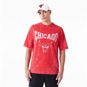 New Era Nba Washed Chicago Bulls T-shirt Rood XL Man