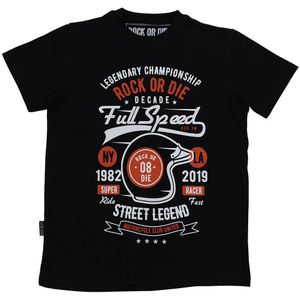 Rock Or Die Full Speed T-shirt Met Korte Mouwen