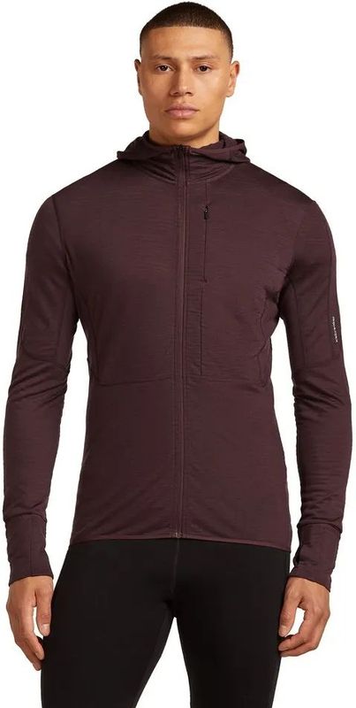 Icebreaker - Merino Blend 200 RealFleece Descender LS Zip Hoodie - Bruin - Fleece