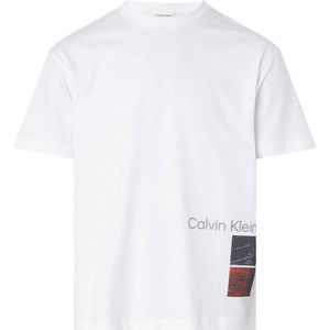 Calvin Klein Photo Side Print Short Sleeve T-shirt Wit L Man