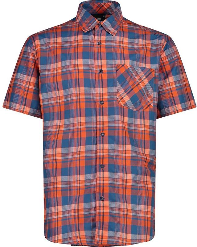 CMP - Korte Mouwen Blouse - Geruit Patroon - Heren - Outdoor Accenten