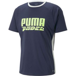 Puma Teamliga Logo Short Sleeve T-shirt Blauw XL Man