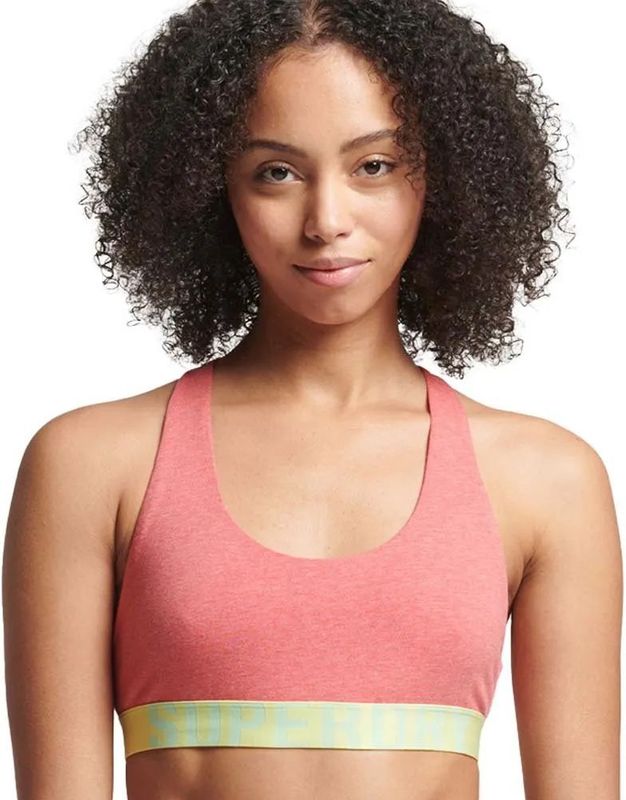 Superdry - Large Logo Crop - Sportbeha - Biologisch Katoen - Racer-stijl terug
