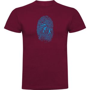 Kruskis Triathlon Fingerprint Short Sleeve T-shirt Rood S Man