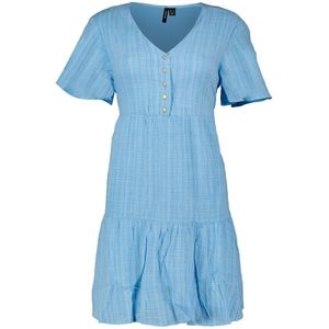 Vero Moda Satina Short Sleeve Short Dress Blauw M Vrouw