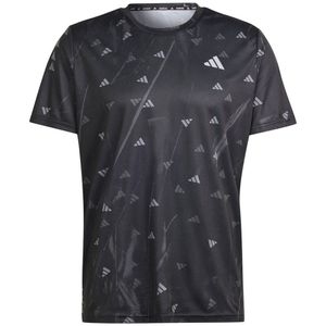 Adidas Run It Bl Short Sleeve T-shirt Zwart S Man