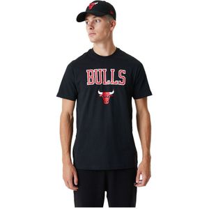 New Era 60357049 Nba Team Logo Chicago Bulls Short Sleeve T-shirt Zwart M Man