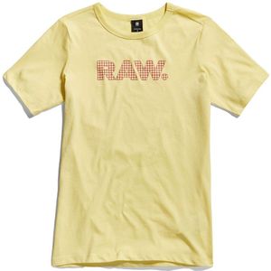 G-star Anglaise Graphic Raw Short Sleeve T-shirt Geel S Vrouw