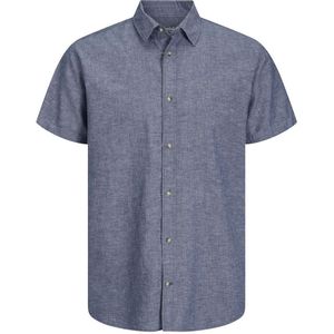 Jack & Jones Summer Linen Short Sleeve Shirt Grijs L Man