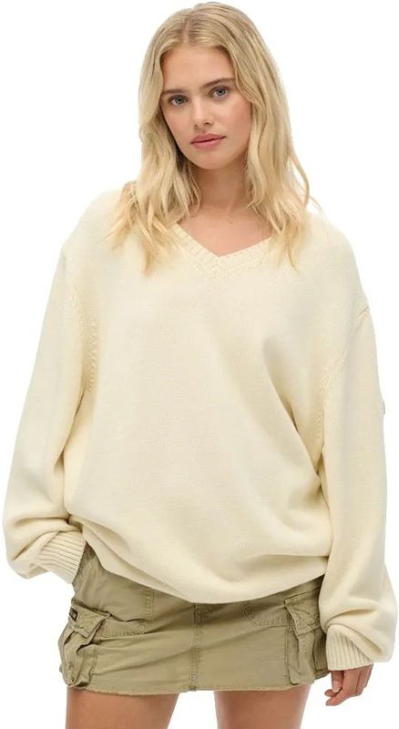 Superdry - Oversized V-hals Trui - Katoen