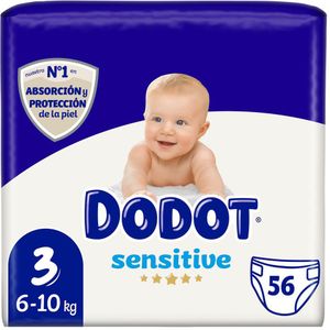 Dodot Sensitive Size 3 56 Units Diapers Transparant
