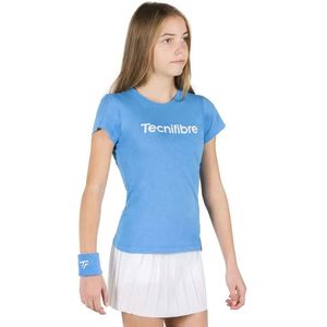 Tennisshirt Tecnifibre Girls Team Junior Cotton Azur