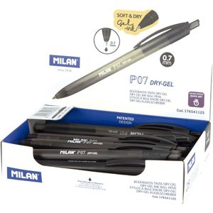Milan Display Box 25 P07 Dry Gel Pens Zwart
