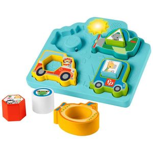 Fisher Price Shape And Sound Puzzle Vehicle Toy Geel