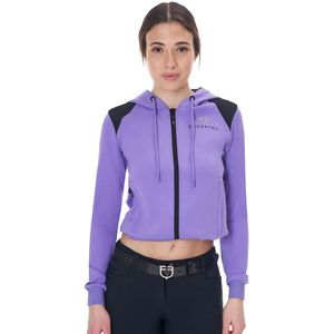 Equestro Scuba Cropped Sweatshirt Met Rits