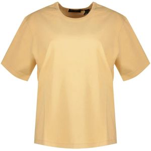 Dockers Crew T-shirt Met Korte Mouwen Beige S Vrouw