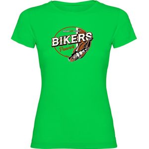 Kruskis Bikers Power Short Sleeve T-shirt Groen S Vrouw
