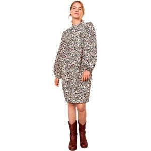 Second Female Berberis-vestido Korte Jurk Met Lange Mouwen