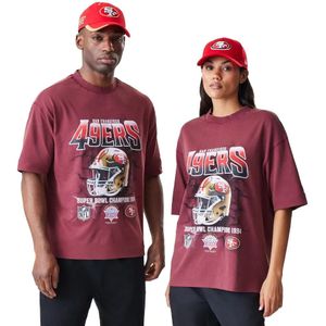 New Era Nfl Washed Boxy San Francisco 49ers T-shirt Met Korte Mouwen