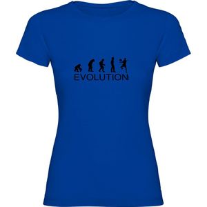 Kruskis Evolution Padel Short Sleeve T-shirt Blauw S Vrouw