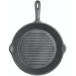 Kitchencraft Grillpan Deluxe 24 Cm Gietijzer Grijs