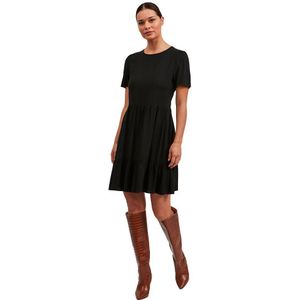 Vila Paya Short Sleeve Short Dress Zwart 42 Vrouw