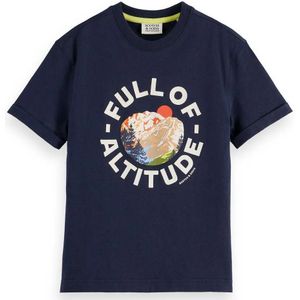 Scotch & Soda Loose Fit Artwork Front Artwork T-shirt Met Korte Mouwen