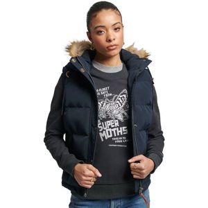 Superdry Vintage Everest Faux Fur Vest Blauw XL Vrouw