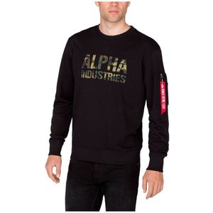 Alpha Industries Camo Print Sweatshirt Zwart S Man