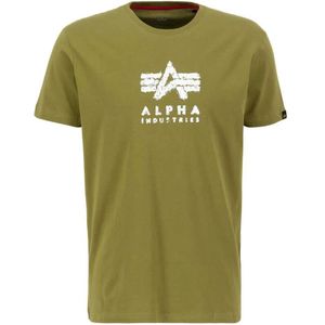 Alpha Industries Grunge Logo T T-shirt Met Korte Mouwen