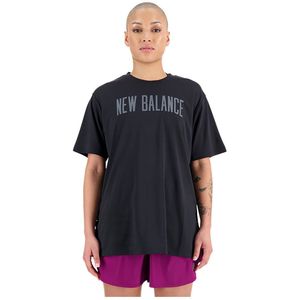 New Balance Relentless Oversized Short Sleeve T-shirt Paars S Vrouw