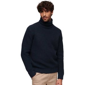 Superdry Merchant Textured Roll Neck Sweater Zwart L Man