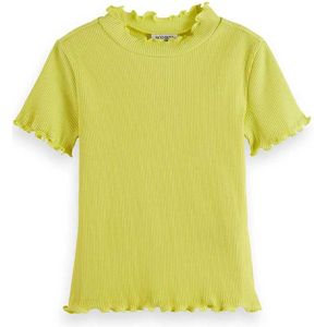 Scotch & Soda Mock Ribbed Slim Fit T-shirt Met Korte Mouwen