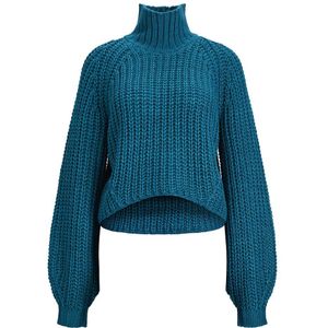 Jack & Jones Kelvy Chunk Knit High Neck Sweater Groen XL Vrouw
