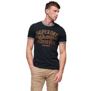 Superdry Ac Ringer Workwear Graphic Short Sleeve T-shirt Zwart M Man